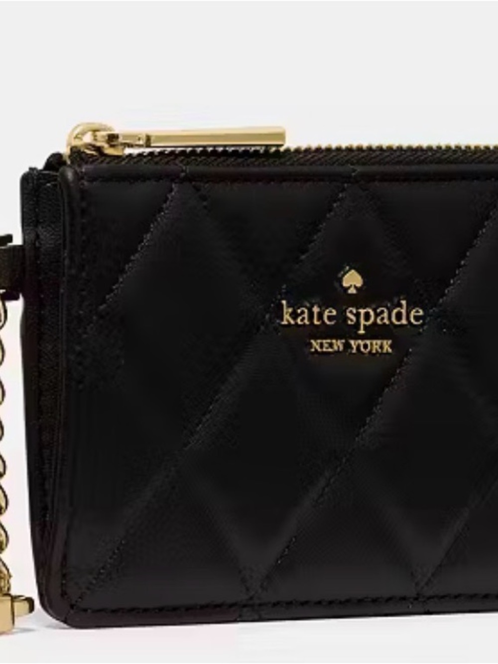♠️kate spade♠️ Black Quilted Wristlet Wallet